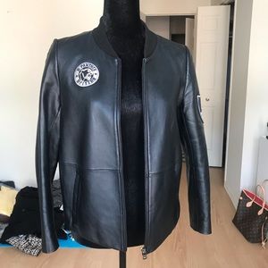 Women leather jacket